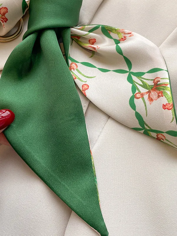 Rhombic Floral Printed Split-Joint Shawl&Scarf