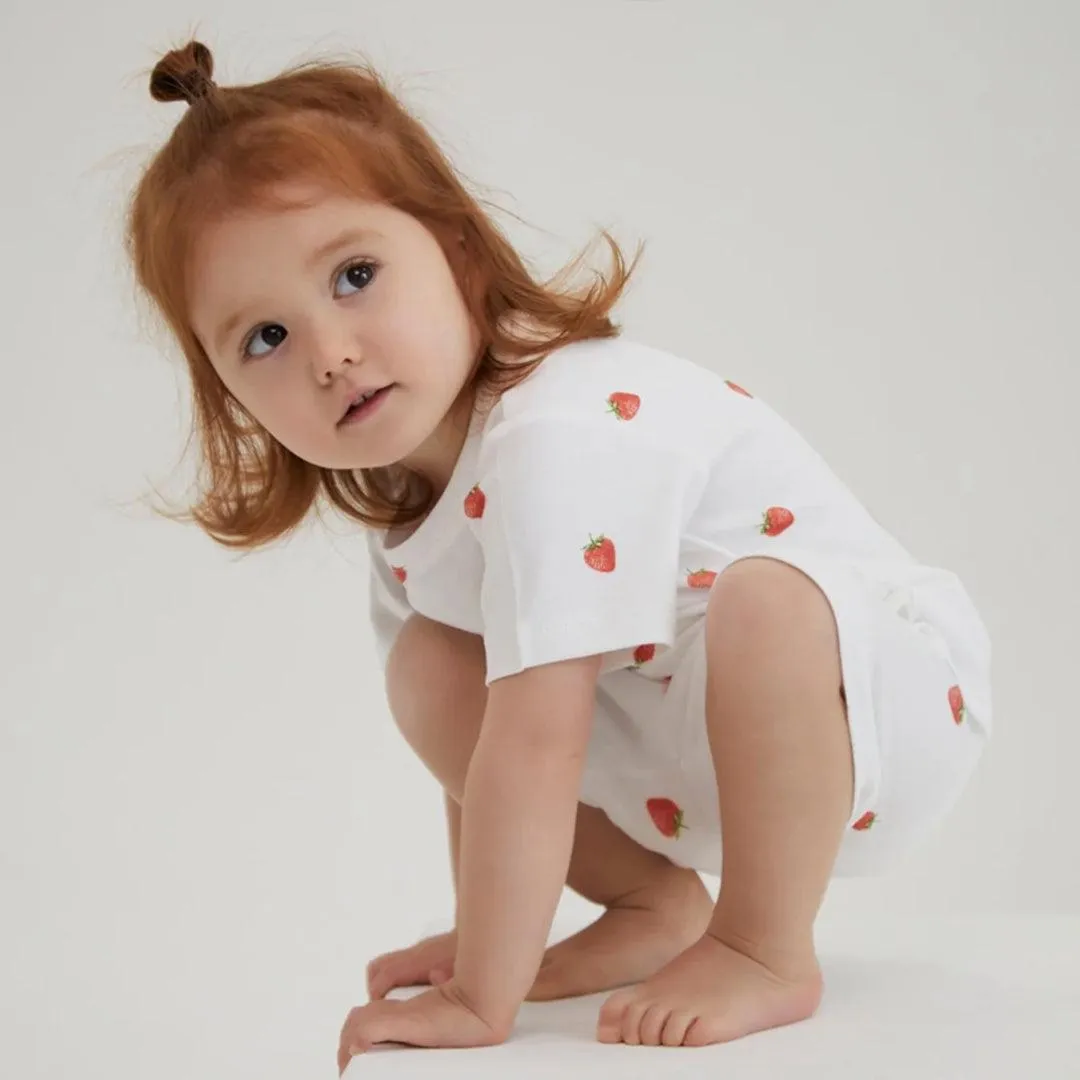 Rosa & Blue Summer Pyjamas  - Strawberry
