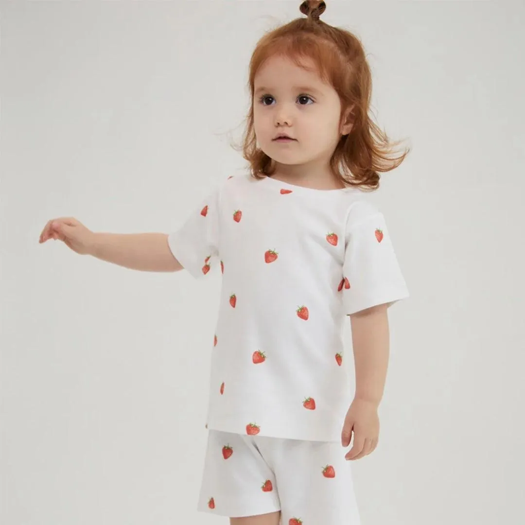 Rosa & Blue Summer Pyjamas  - Strawberry