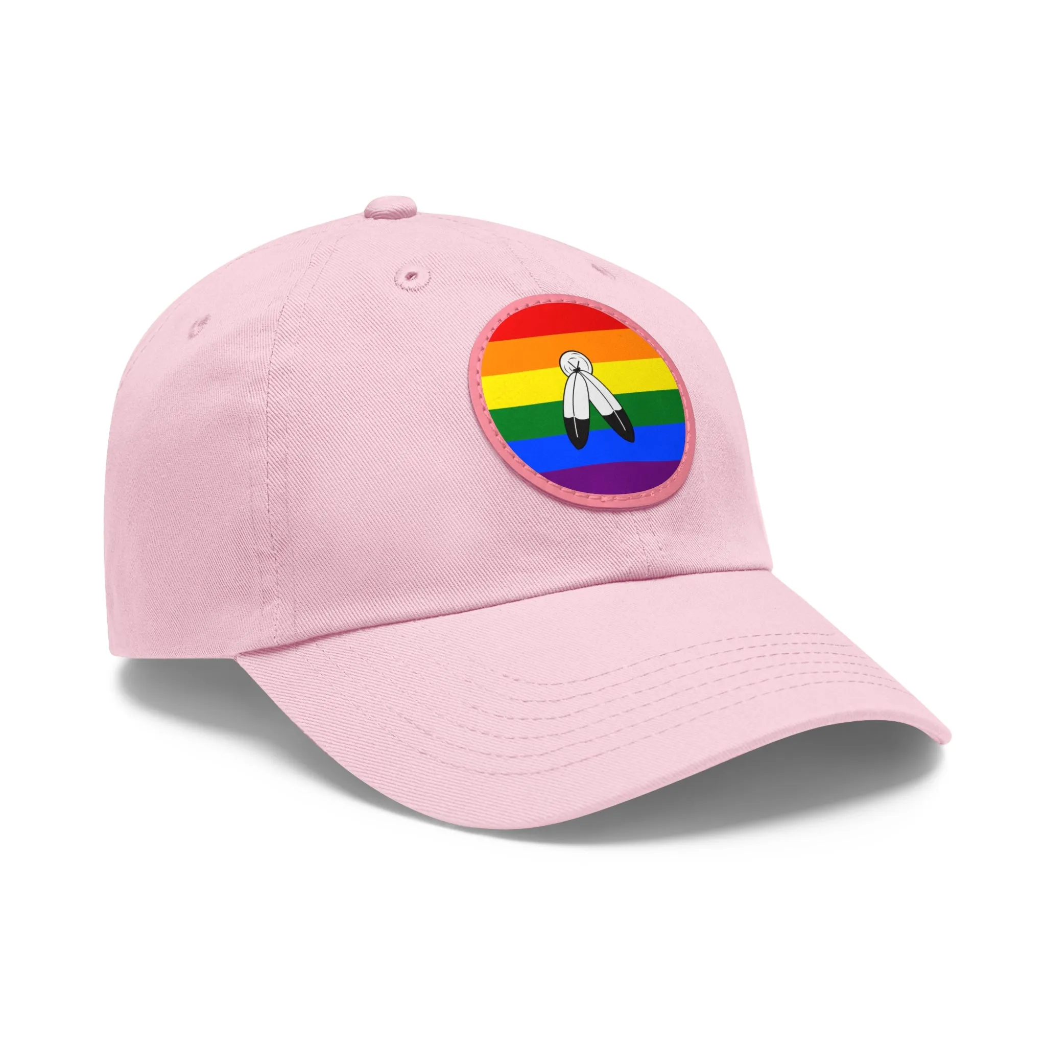 SHAVA CO Two Spirit Flag Hat with Leather Patch (Round)