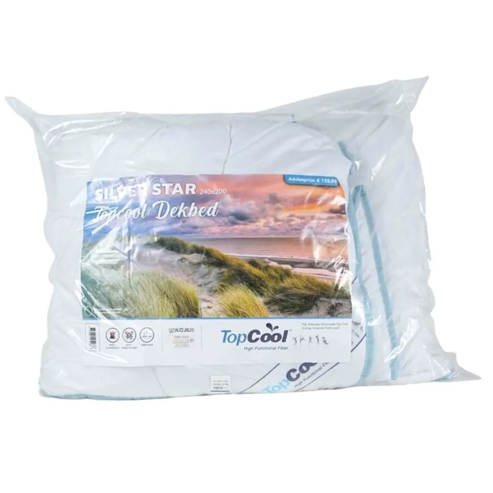 Silver Star Summer Queen Size Hypoallergenic duvet - Topcool Finish - 240x200cm