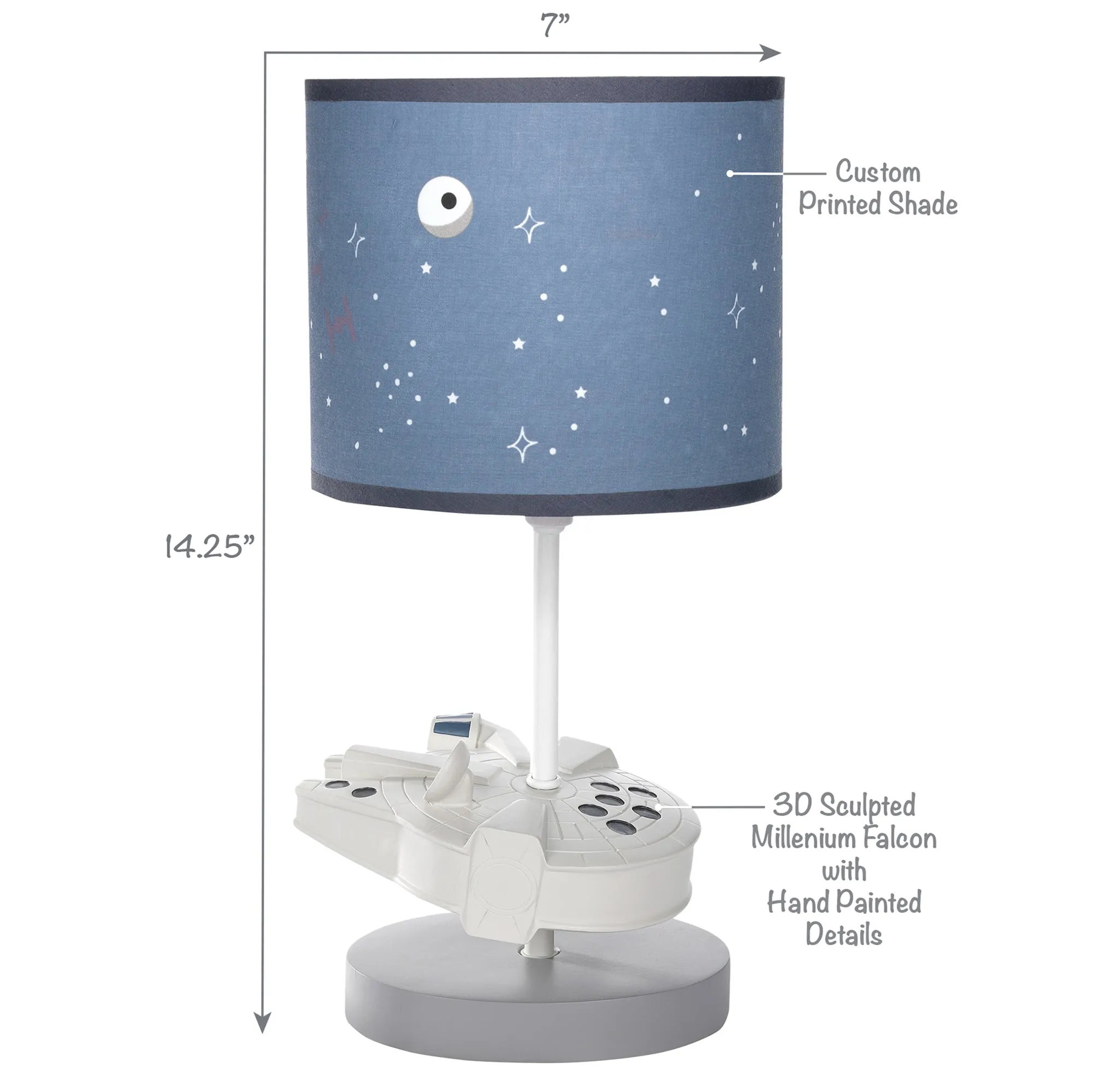 Star Wars Millennium Falcon Lamp with Shade & Bulb