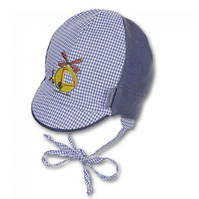 Summer Hat - Peaked Bonnet Blue