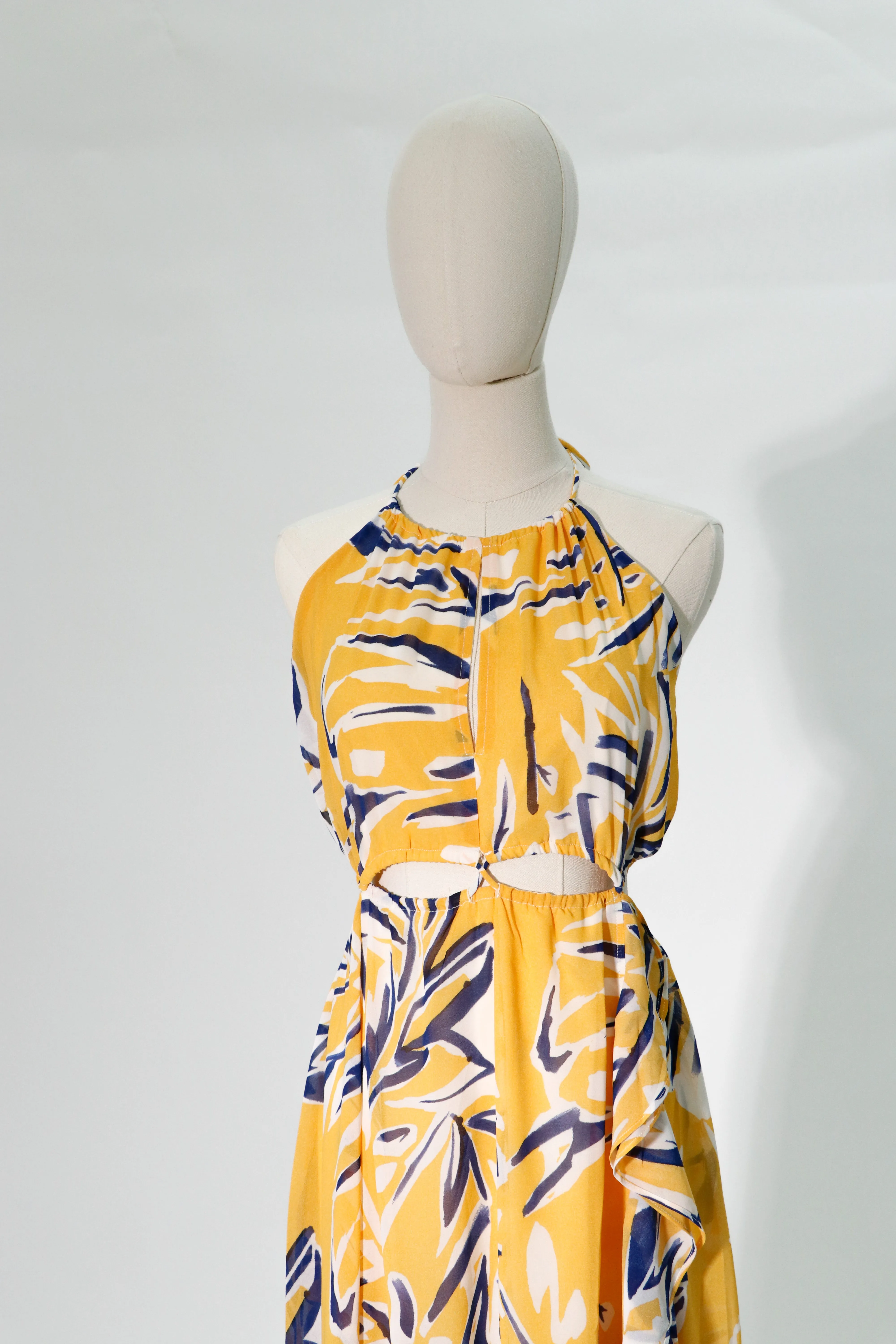 summer long dress with a slit