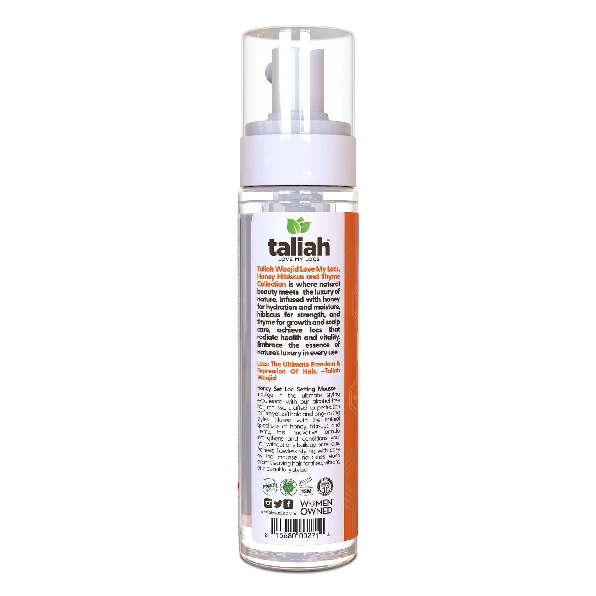Taliah Waajid Love My Locs Honey Set Loc Setting Mousse 8 oz