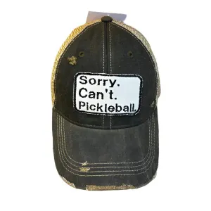 TEEK - Black Sorry. Can't.Pickleball Hat