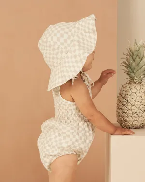 The Floppy Sun Hat by Rylee & Cru - Dove Check - BABY