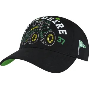 Toddler Black Tractor Cap