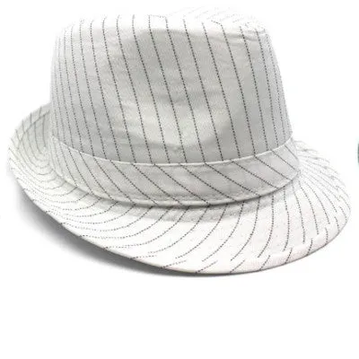 Trilby Fedora-Stripe Design-Asst Colours