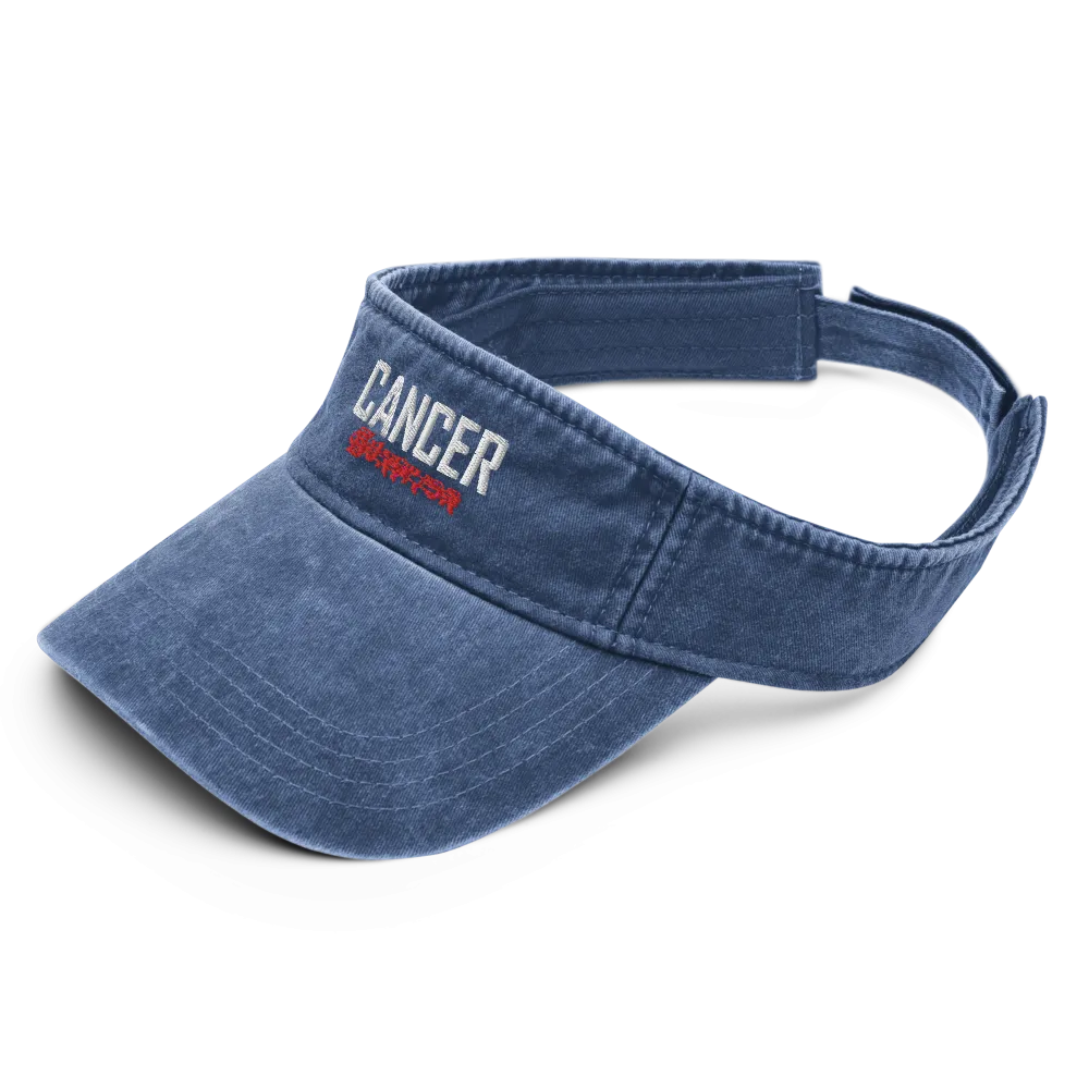 Vintage Cancer Survivor Tattoo Sun Visor