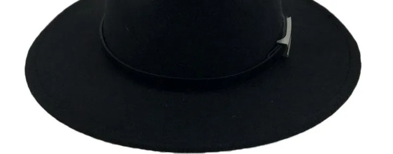 Wide Brim Autumn Vintage Fedora Felt Hat